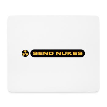 SEND NUKES - Mousepad (Querformat) - Weiß - Vorne