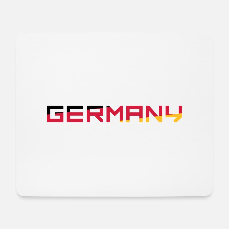 Team Germany Deutschland Farben Schwarz Rot Gold G - Mousepad (Querformat) - Weiß
