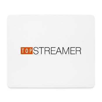 Top Streamer social media shirt - Mousepad (Querformat) - Weiß - Vorne