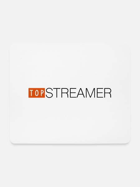 Top Streamer social media shirt - Mousepad (Querformat) - Weiß