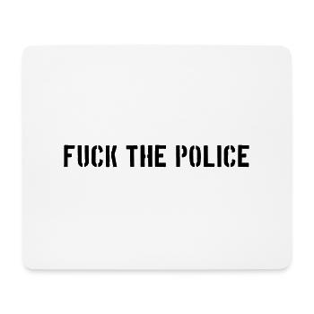 fuck the police Polizei Staat Cops Bullen Polizist - Mousepad (Querformat) - Weiß - Vorne