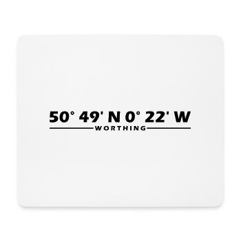 Worthing Coordinates - Mouse Pad (horizontal) - white - Front