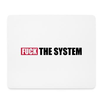 Aufstand fuck the system - Mousepad (Querformat) - Weiß - Vorne