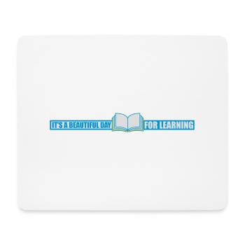 belle journée pour apprendre - Tapis de souris (format paysage) - blanc - Devant