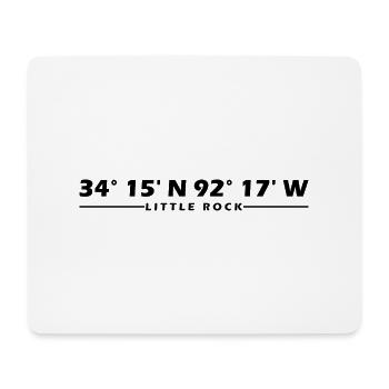 Little Rock Coordinates - Mouse Pad (horizontal) - white - Front