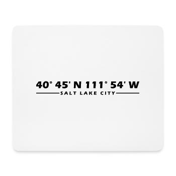 Salt Lake City Koordinaten - Mousepad (Querformat) - Weiß - Vorne