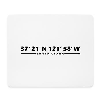 Santa Clara Koordinaten - Mousepad (Querformat) - Weiß - Vorne