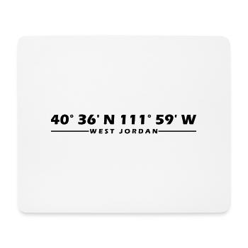 West Jordan Coordinates - Mouse Pad (horizontal) - white - Front
