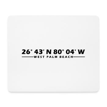 West Palm Beach Koordinaten - Mousepad (Querformat) - Weiß - Vorne