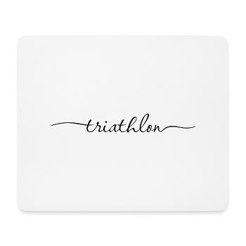 triathlon Schriftzug Typography - Mousepad (Querformat) - Weiß - Vorne