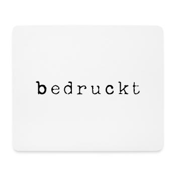 printed statement black - Mouse Pad (horizontal) - white - Front