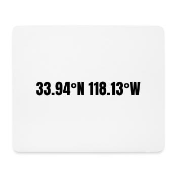 Downey California USA Koordinaten - Mousepad (Querformat) - Weiß - Vorne