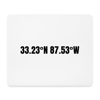 Tuscaloosa Alabama USA Koordinaten - Mousepad (Querformat) - Weiß - Vorne