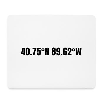 Peoria Illinois USA Koordinaten - Mousepad (Querformat) - Weiß - Vorne