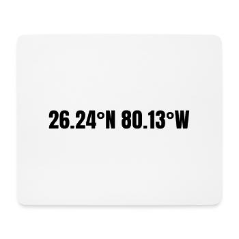 Pompano Beach Florida USA Koordinaten - Mousepad (Querformat) - Weiß - Vorne