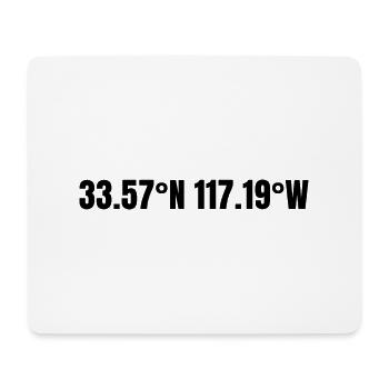 Murrieta, California, United States Coordinates - Mouse Pad (horizontal) - white - Front