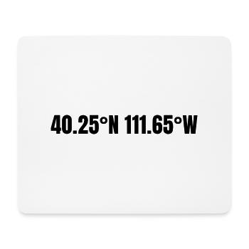 Provo, Utah, USA Coordinates - Mouse Pad (horizontal) - white - Front