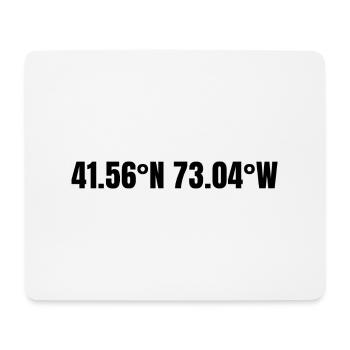 Waterbury, Connecticut, USA Coordinates - Mouse Pad (horizontal) - white - Front