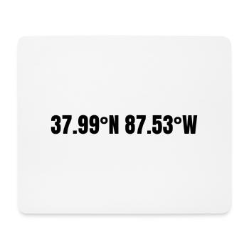 Evansville Indiana USA Koordinaten - Mousepad (Querformat) - Weiß - Vorne