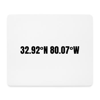 North Charleston South Carolina USA Koordinaten - Mousepad (Querformat) - Weiß - Vorne
