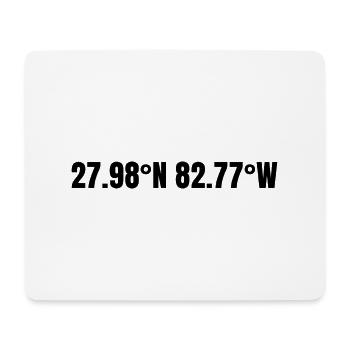 Coordonnées de Clearwater, Floride, États-Unis - Tapis de souris (format paysage) - blanc - Devant