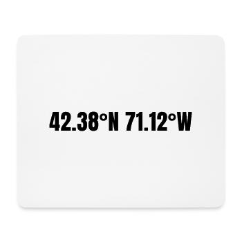 Cambridge, Massachusetts, United States Coordinates - Mouse Pad (horizontal) - white - Front
