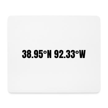 Columbia, Missouri, USA Coordinates - Mouse Pad (horizontal) - white - Front