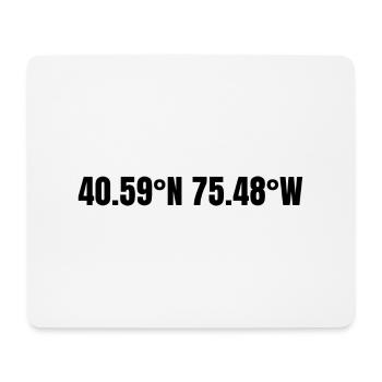 Allentown, Pennsylvania, USA Coordinates - Mouse Pad (horizontal) - white - Front