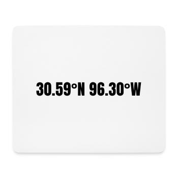 College Station Texas USA Koordinaten - Mousepad (Querformat) - Weiß - Vorne