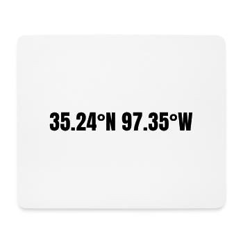Norman, Oklahoma, États-Unis Coordonnées - Tapis de souris (format paysage) - blanc - Devant