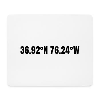 Norfolk, Virginia, USA Coordinates - Mouse Pad (horizontal) - white - Front