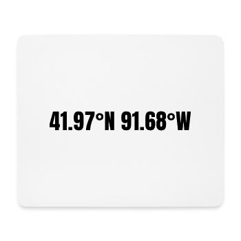 Cedar Rapids Iowa USA Koordinaten - Mousepad (Querformat) - Weiß - Vorne
