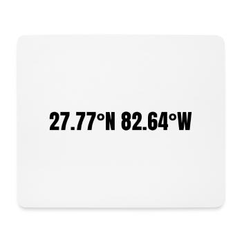St. Petersburg, Florida, USA Coordinates - Mouse Pad (horizontal) - white - Front