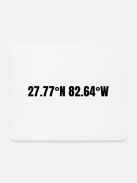 St. Petersburg Florida USA Koordinaten - Mousepad (Querformat) - Weiß