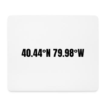 Pittsburgh, Pennsylvania, USA Coordinates - Mouse Pad (horizontal) - white - Front