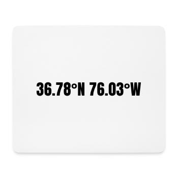 Virginia Beach, Virginia USA Coordinates - Mouse Pad (horizontal) - white - Front