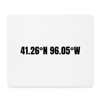 Omaha Nebraska USA Koordinaten - Mousepad (Querformat) - Weiß - Vorne