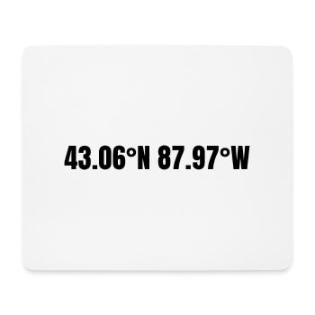 Milwaukee Wisconsin USA Koordinaten - Mousepad (Querformat) - Weiß - Vorne