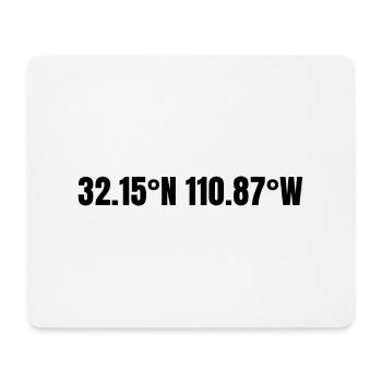 Tucson Arizona USA Koordinaten - Mousepad (Querformat) - Weiß - Vorne
