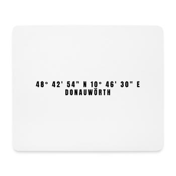 Donauwörth Bayern Koordinaten - Mousepad (Querformat) - Weiß - Vorne