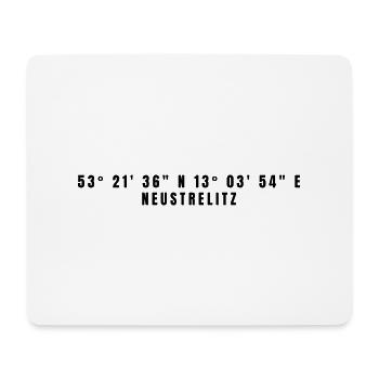 Neustrelitz Mecklenburg-Vorpommern Koordinaten - Mousepad (Querformat) - Weiß - Vorne
