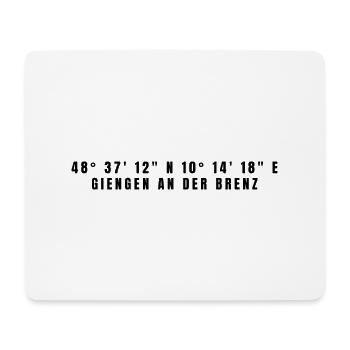 Giengen an der Brenz Baden-Württemberg Koordinaten - Mousepad (Querformat) - Weiß - Vorne