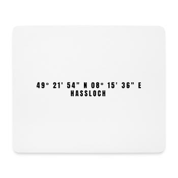 Coordonnées Haßloch Rhénanie-Palatinat - Tapis de souris (format paysage) - blanc - Devant