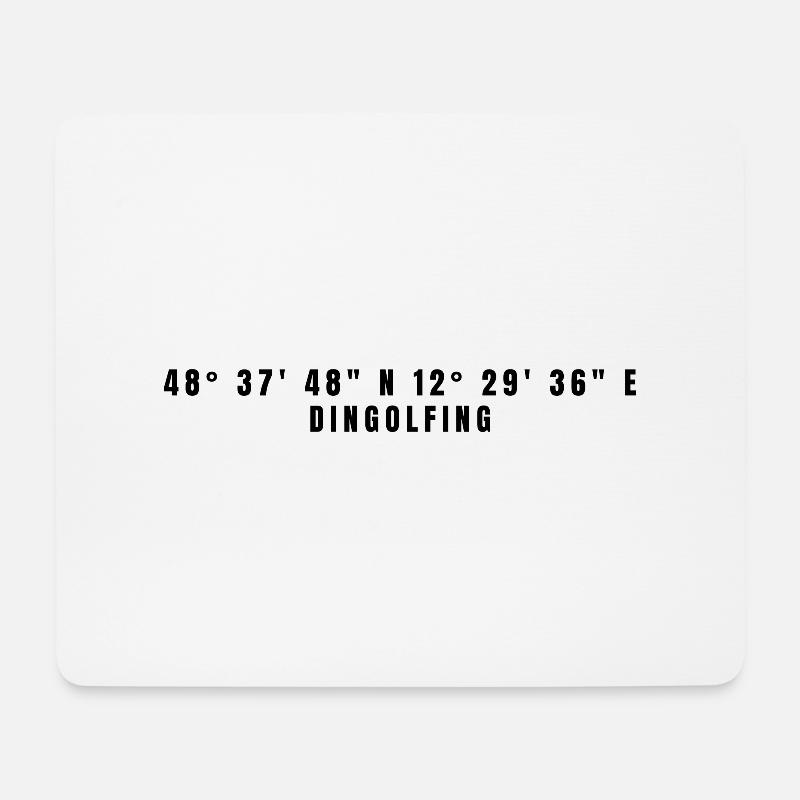Dingolfing Bayern Koordinaten - Mousepad (Querformat) - Weiß