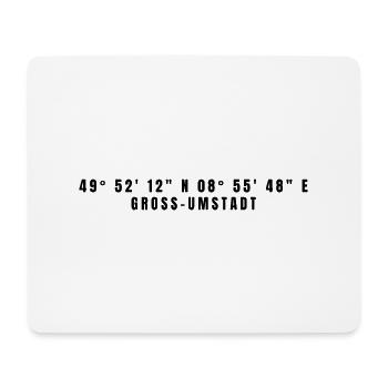 Groß-Umstadt Hesse Coordinates - Mouse Pad (horizontal) - white - Front