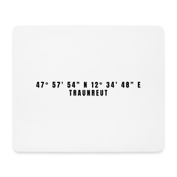 Traunreut Bayern Koordinaten - Mousepad (Querformat) - Weiß - Vorne