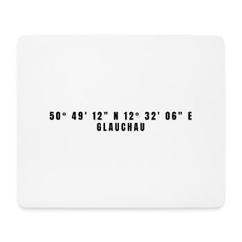 Glauchau Saxony Coordinates - Mouse Pad (horizontal) - white - Front