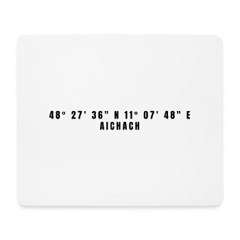 Aichach Bayern Koordinaten - Mousepad (Querformat) - Weiß - Vorne