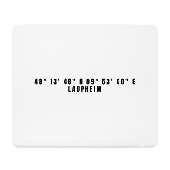 Coordonnées de Laupheim, Bade-Wurtemberg - Tapis de souris (format paysage) - blanc - Devant