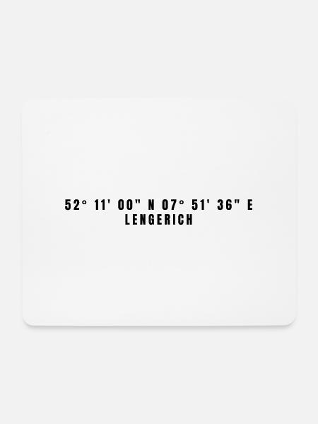 Lengerich Nordrhein-Westfalen Koordinaten - Mousepad (Querformat) - Weiß